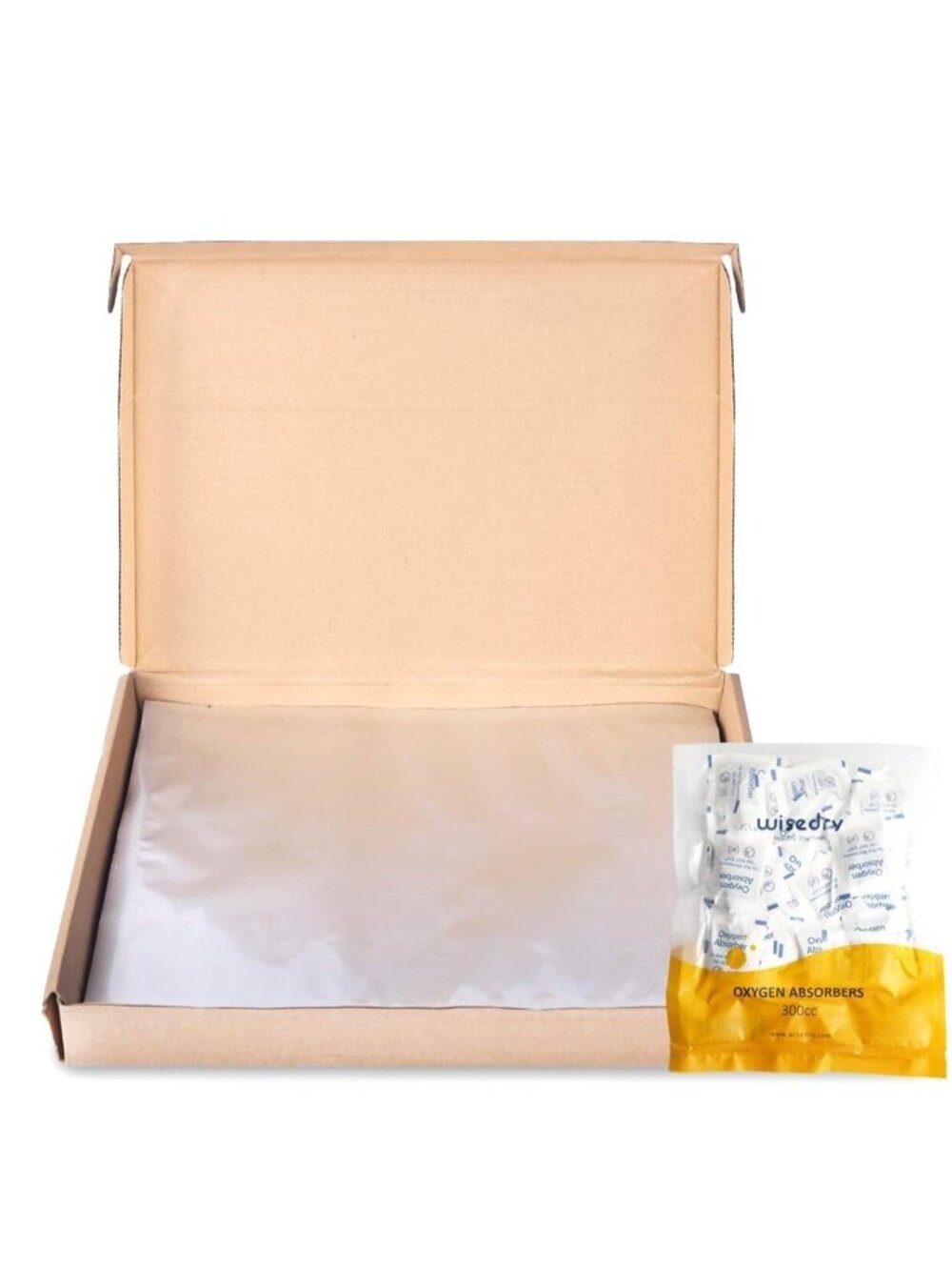 Wisedry Mylar Bags 98 Bags & 100 Oxygen Absorbers 300cc For Food Storage